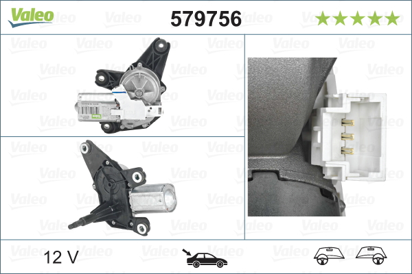 Moteur d'essuie-glace VALEO 579756